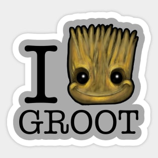 I love groot Sticker